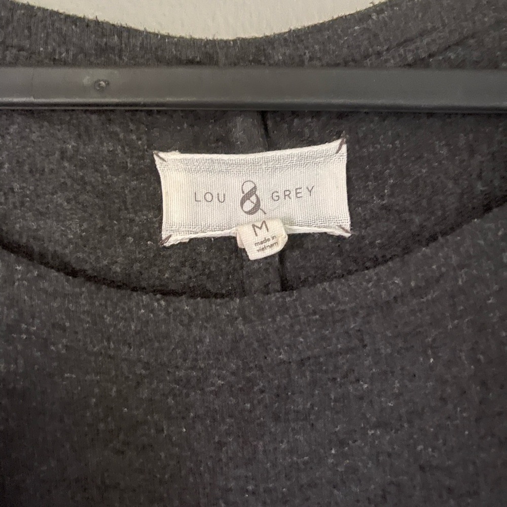 Lou & Grey Charcoal 3/4 Sleeve Cozy Dress - Picture 3 of 4